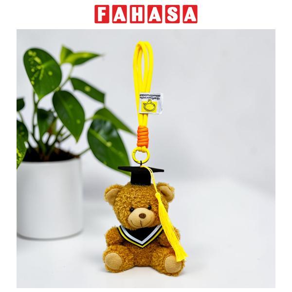 Móc Khóa Thú Bông Gấu Teddy Tốt Nghiệp 10 cm - ZooZoo 8526 - Màu Nâu Đậm