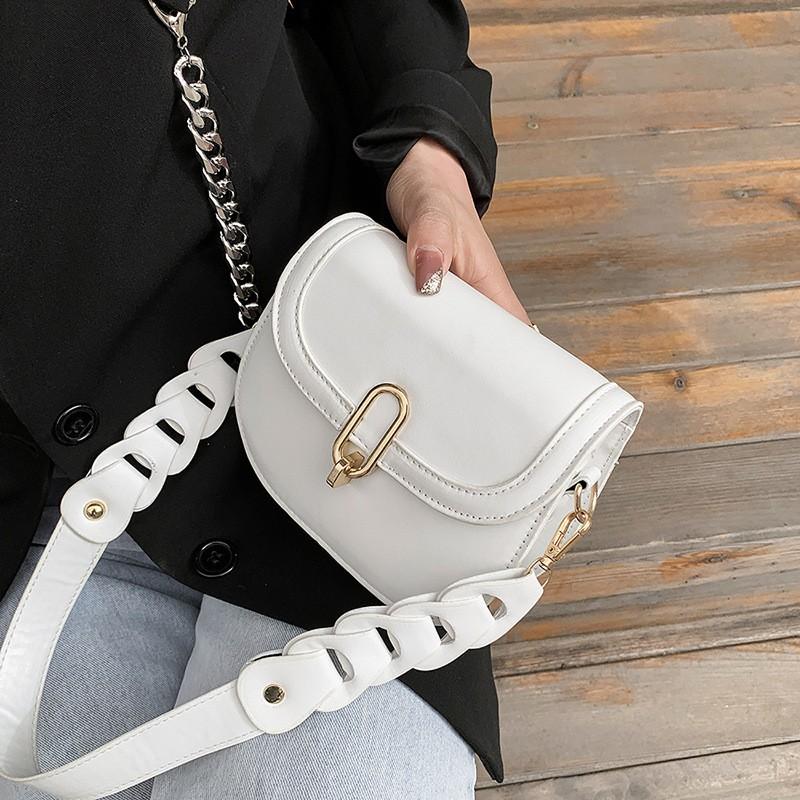 Spring and Summer Semi-Circular Saddle Bag Women's Personalized Shoulder Strap Shoulder Bag