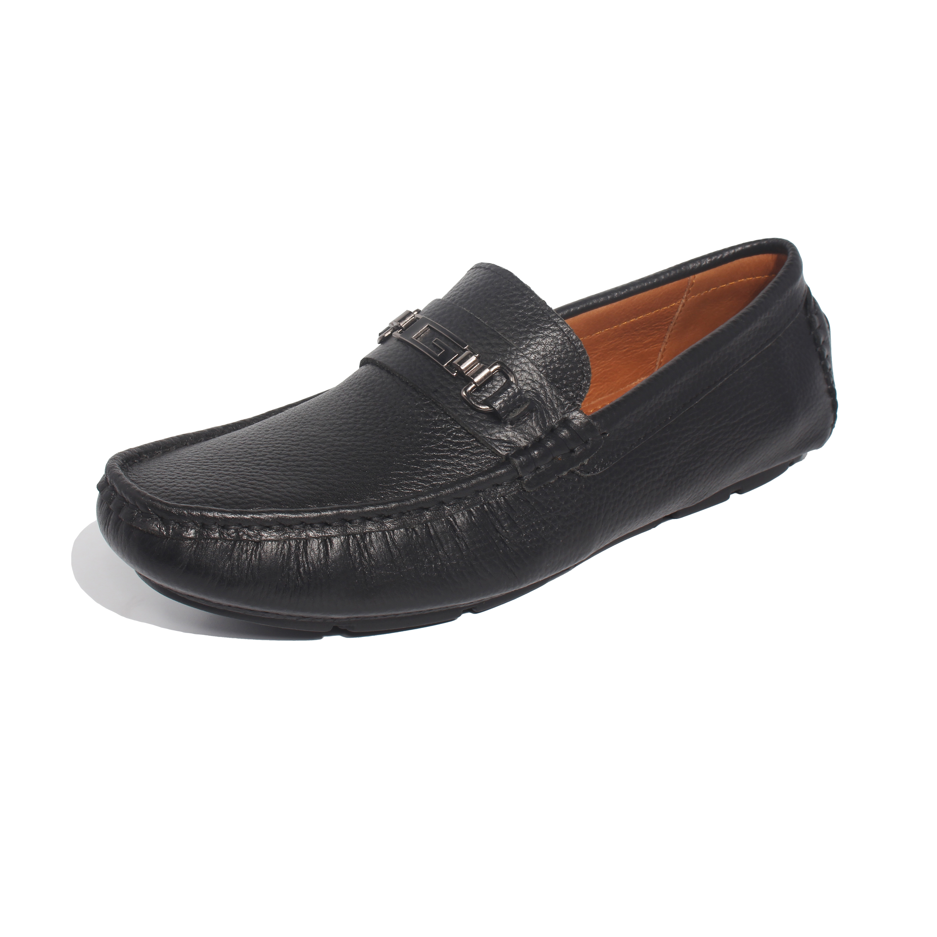 Giày Lười Da Nam BANULI C4ML2T0 - Da Bò Tumbled Siêu Mềm, Đế Khâu Moccasin Siêu Nhẹ