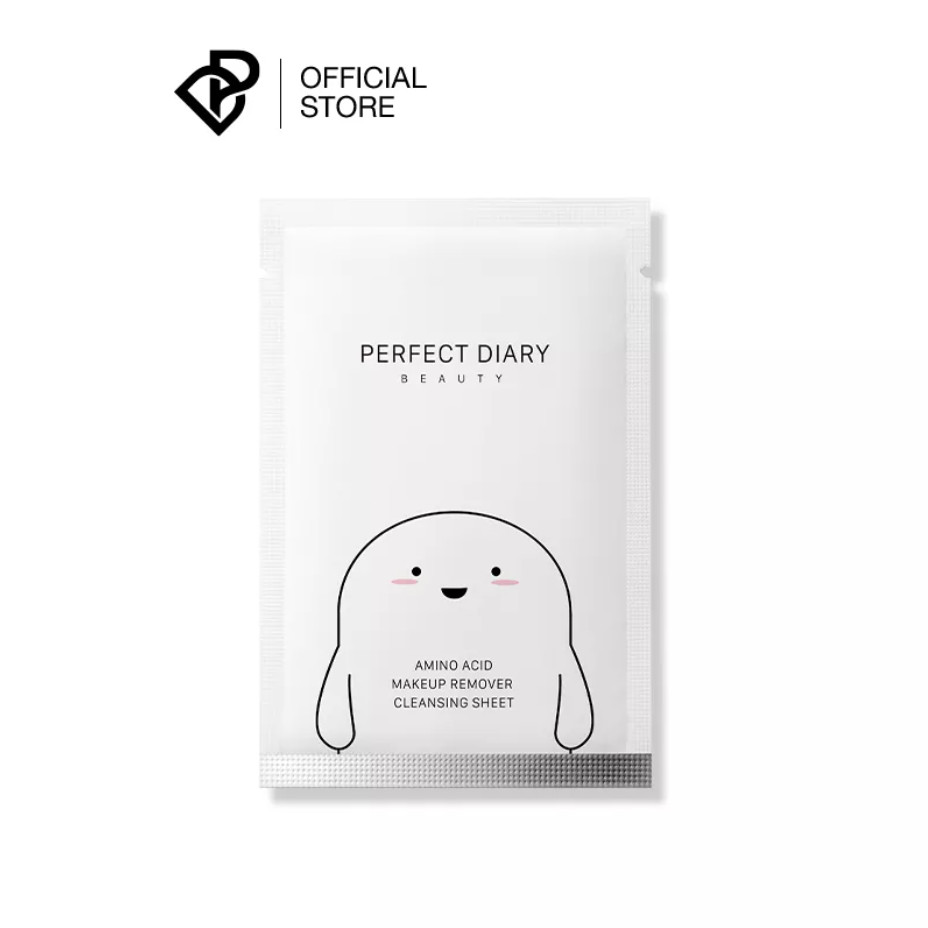 Khăn Tẩy Trang Perfect Diary Chứa Amino Acid Làm Sạch Lớp Trang Điểm 3PCS (3 Miếng)