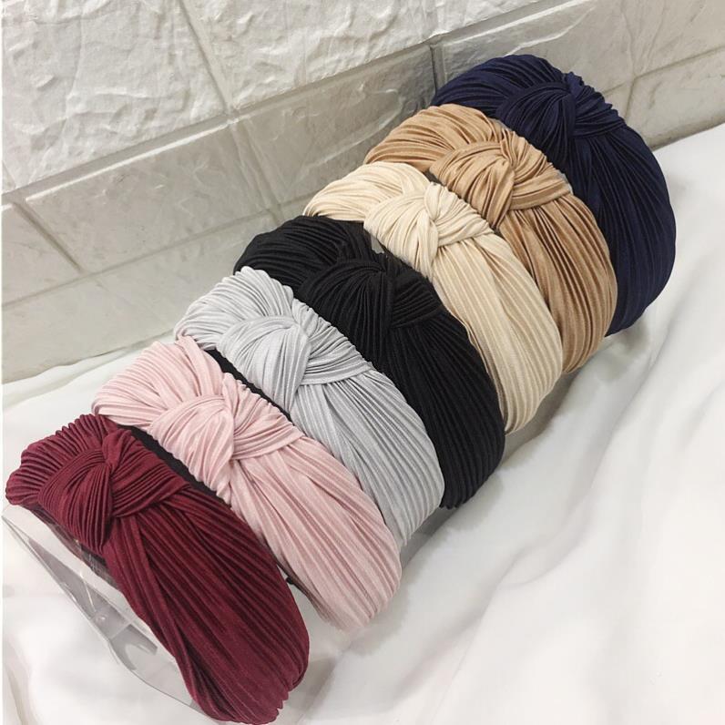Bờm turban vải lụa nhăn mẫu siêu chất