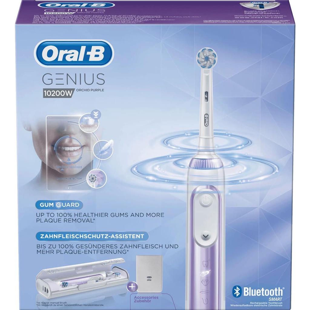 Bàn Chải Điện Oral-B Power Genius 10200W, Loại Bỏ 99% Vi Khuẩn, Cặn Bám, Ngừa Sâu Răng, Thương Hiệu Số 1 Thế Giới