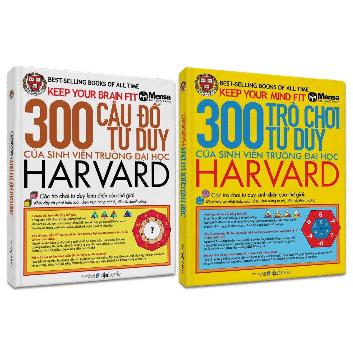 Combo 2 Cuốn 300 Câu Đố và 300 Trò Chơi Tư Duy Của Sinh Viên Trường Đại Học Harvard