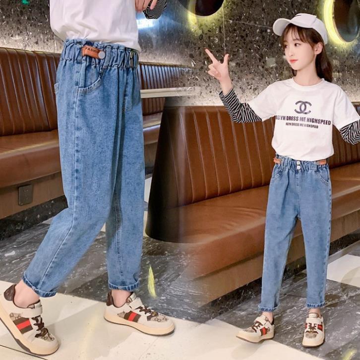 IQJ49 Size110-160 (12-40kg) Quần jean bé gái Hàng Quảng Châu Thời trang trẻ em