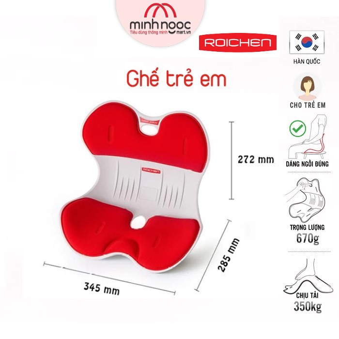 Ghế chỉnh dáng ngồi đúng Roichen - Hàn Quốc . Dùng cho Nam, Nữ, Trẻ em.