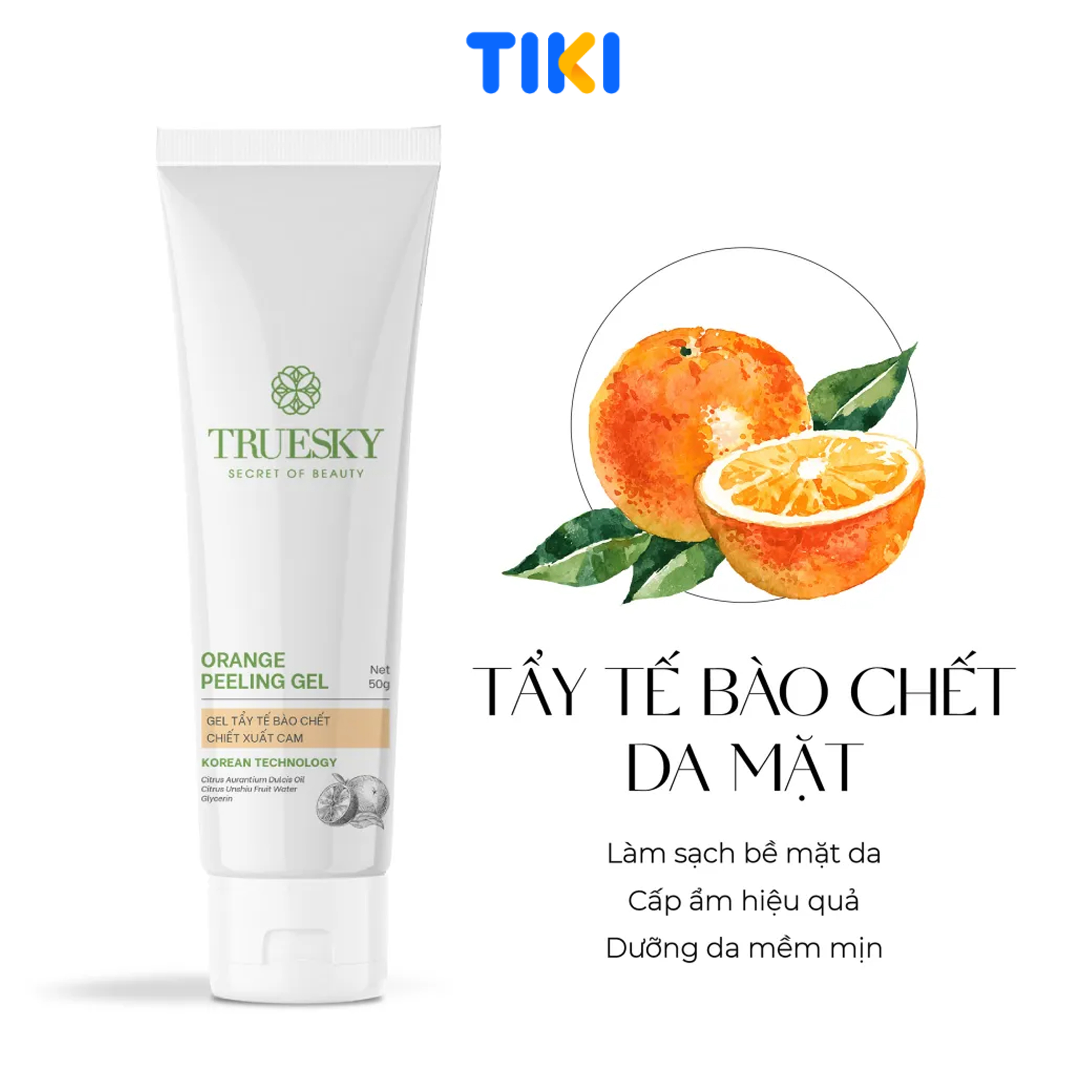 Gel tẩy da chết Truesky Orange Peeling 50g chiết xuất cam