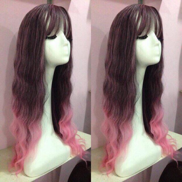 Tóc giả ombre Nhật Bản - tặng lưới chùm tóc- hình thật