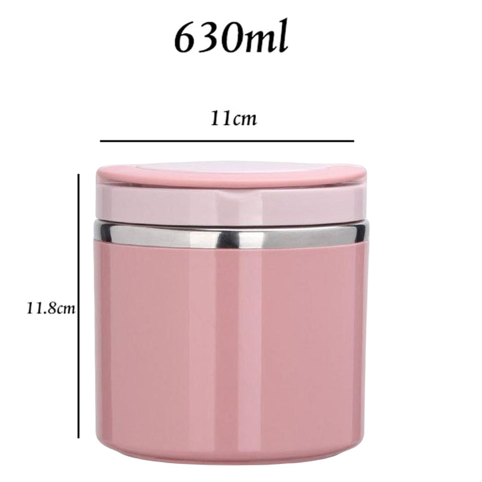 Kitchen Thermal Cup Pink Portable Porridge Lunch Box for Travel Picnic