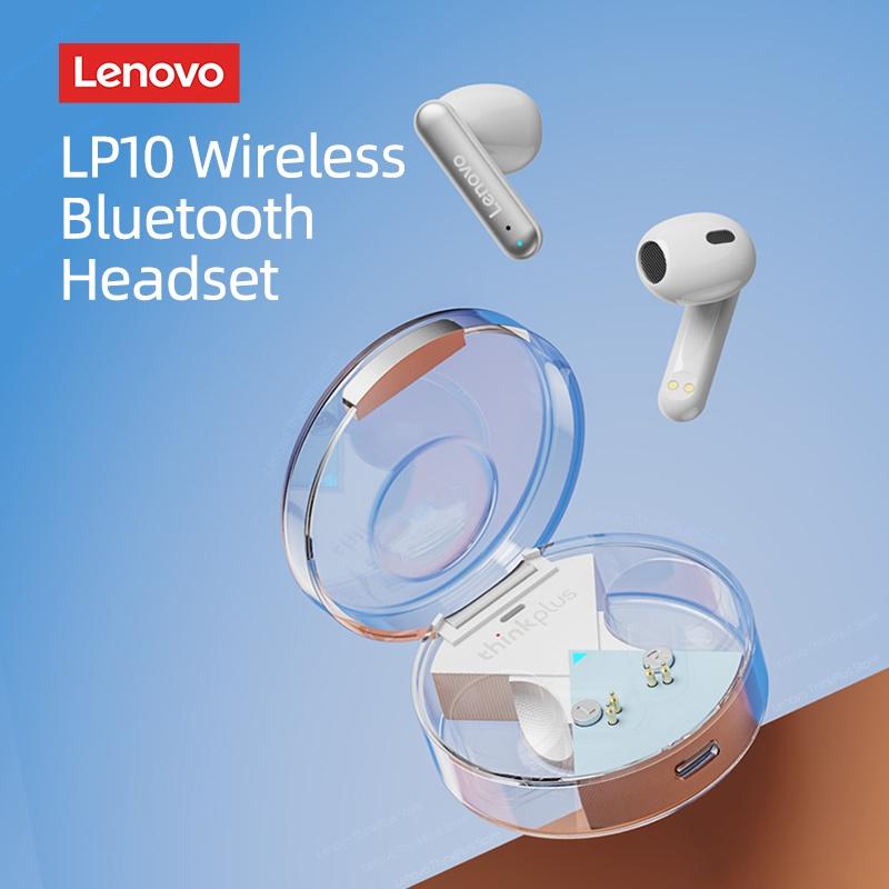 Tai nghe bluetooth Lenovo lp10 không dây với âm thanh kép bass giúp giảm tiếng ồn không thấm nước với micro 5.2-Hàng chính hãng