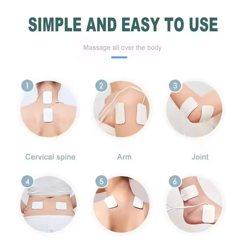 Máy Massage Xung Điện 4 Miếng Dán, 15 Mức Cường Độ, 8 Chế Độ, Giảm Đau Nhức, Tăng Cường Tuần Hoàn Máu Kachi MK46 - Hàng chính hãng