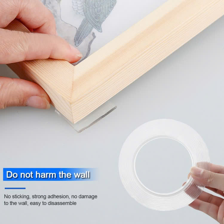 Cuộn băng keo trong suốt đa năng dán siêu dính trên mọi bề mặt, keo nano 2 mặt chống thấm tiện lợi dài 3cmx5m Cuộn keo chống thấm nhà bếp trong suốt