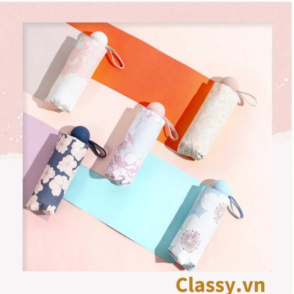 Ô dù đi nắng che mưa chỉ số SPF50+ chống tia UV của mùa hè rực rỡ loại dù Gấp 3, họa tiết cute ngẫu nhiên PK1637