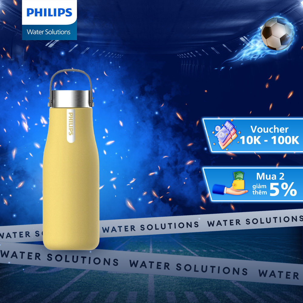 Bình giữ nhiệt thông minh UV Led Philips AWP2788YL/74 - Vàng