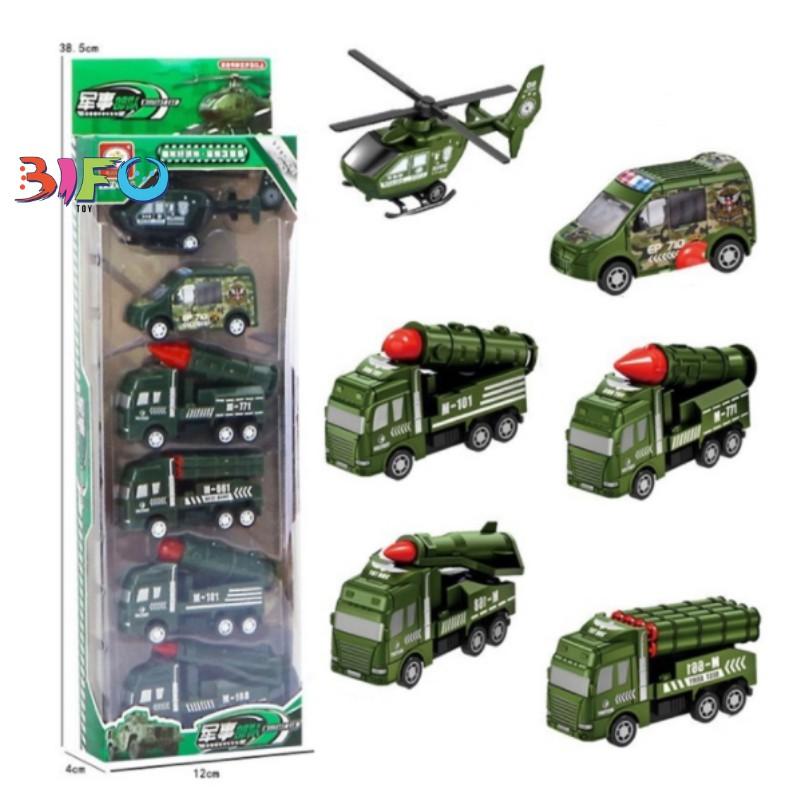 Đồ chơi set 6 xe ô tô mô hình công trình xây dựng cho bé thoả sức sáng tạo