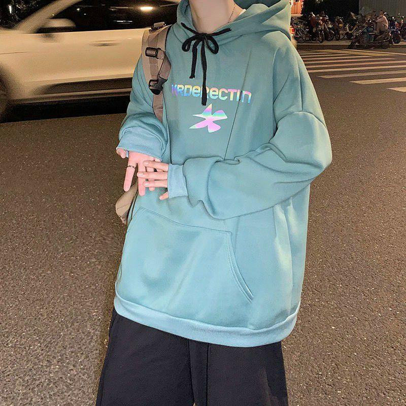 Áo khoác hoodie phản quang unisex, áo khoác cặp đôi nam nữ 3 màu trắng, đen, xanh