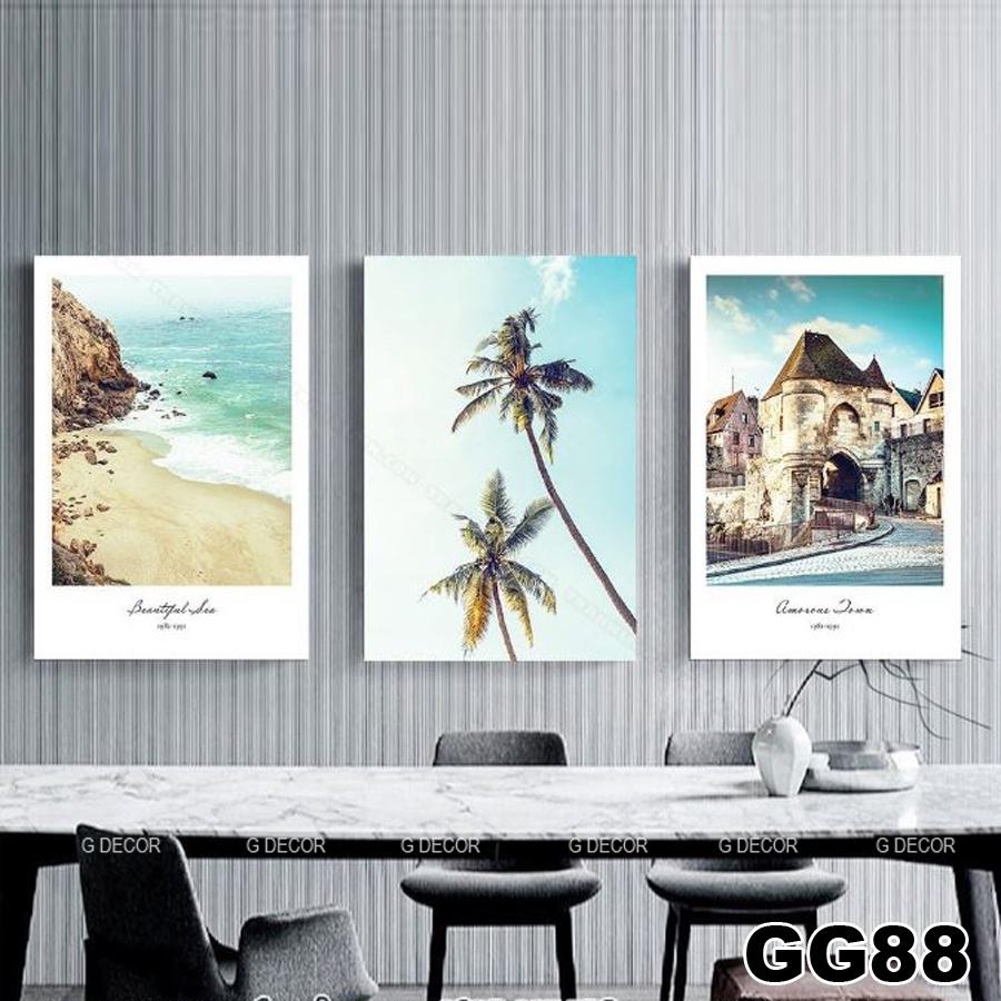 Tranh treo tường canvas chủ đề biển xanh trang trí nhà cửa, tranh treo phòng khách, phòng ngủ, phòng ăn, spa, nhà hàng