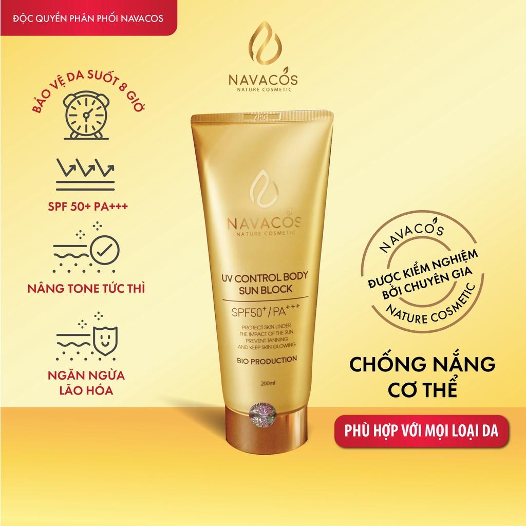 Kem chống nắng toàn thân Navacos UV Control Body Sunblock SPF50+/PA+++ 200ml