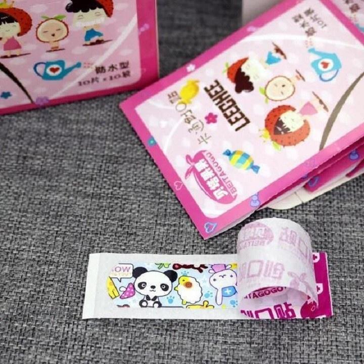 Hộp 100 miếng băng keo cá nhân HÌNH THÚ siêu cute - Băng cá nhân HÌNH THÚ