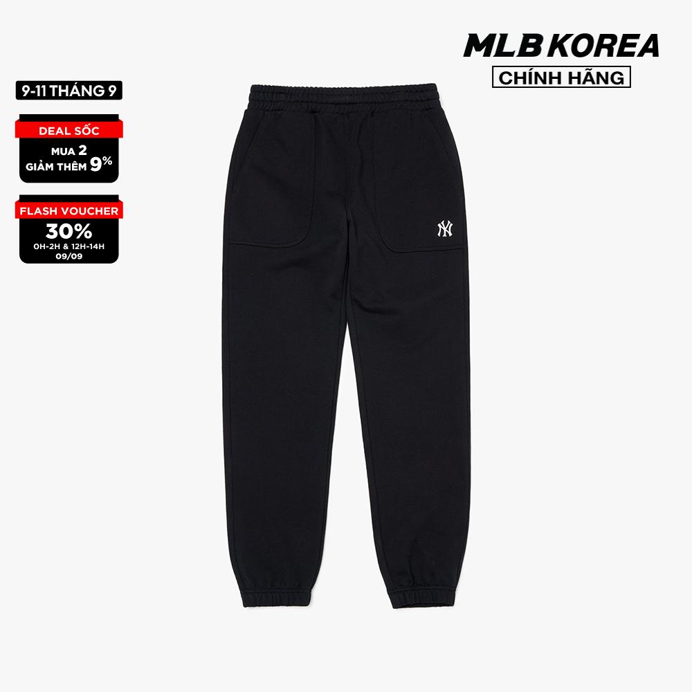 MLB - Quần jogger lưng thun Basic Small Logo 3APTB0121-50BKS