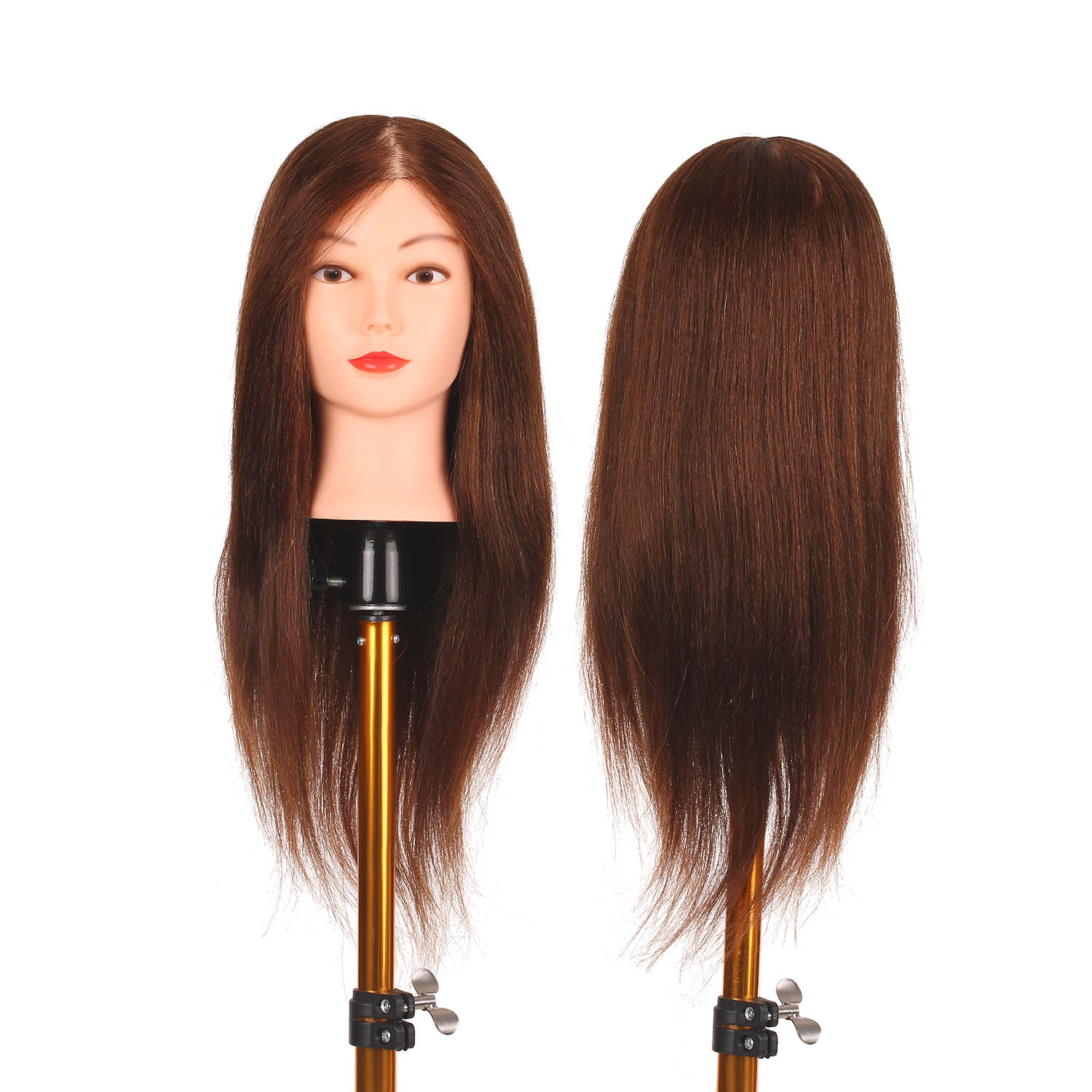 Mua 75% Human Hair Training Head Mannequin Head for Braiding Hair Styling Hair Cuting Perming Practice 24'' Manikin Head for Mua 75% Human Hair Training Head Mannequin Head for Braiding Hair Styling Hair Cuting Perming Practice 24'' Manikin Head for