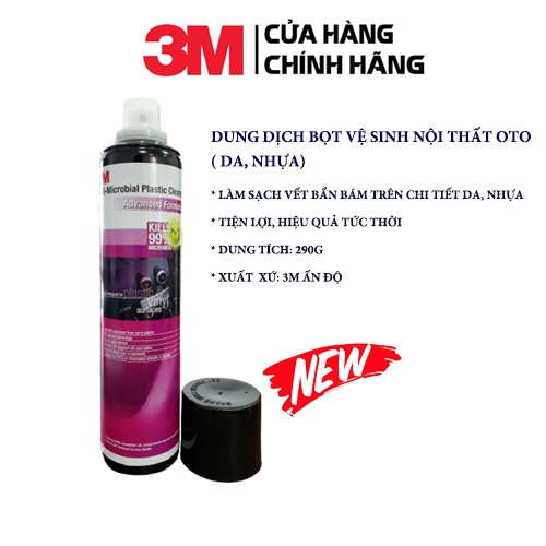 Dung Dịch Bọt Vệ Sinh, Tẩy sạch Nội Thất Ô Tô 3M (Da, nhựa các loại)