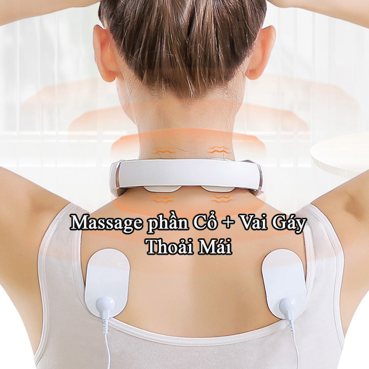 Máy Massage Cổ Điện Xung Leerkang LEK-518D tích hợp massage nhiệt