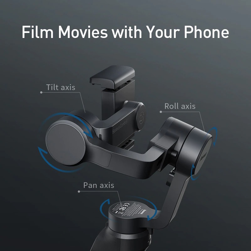 Gậy Chụp Ảnh Selfie Bluetooth Không Dây Baseus Handheld Gimbal Stabilizer Control Smart - Hàng Chính Hãng