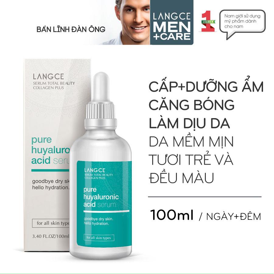 TOTAL BEAUTY SERUM COLLAGEN+ HYALURONIC ACID THẦN DƯỢC DƯỠNG DA 100ml LANGCE DÀNH CHO NAM