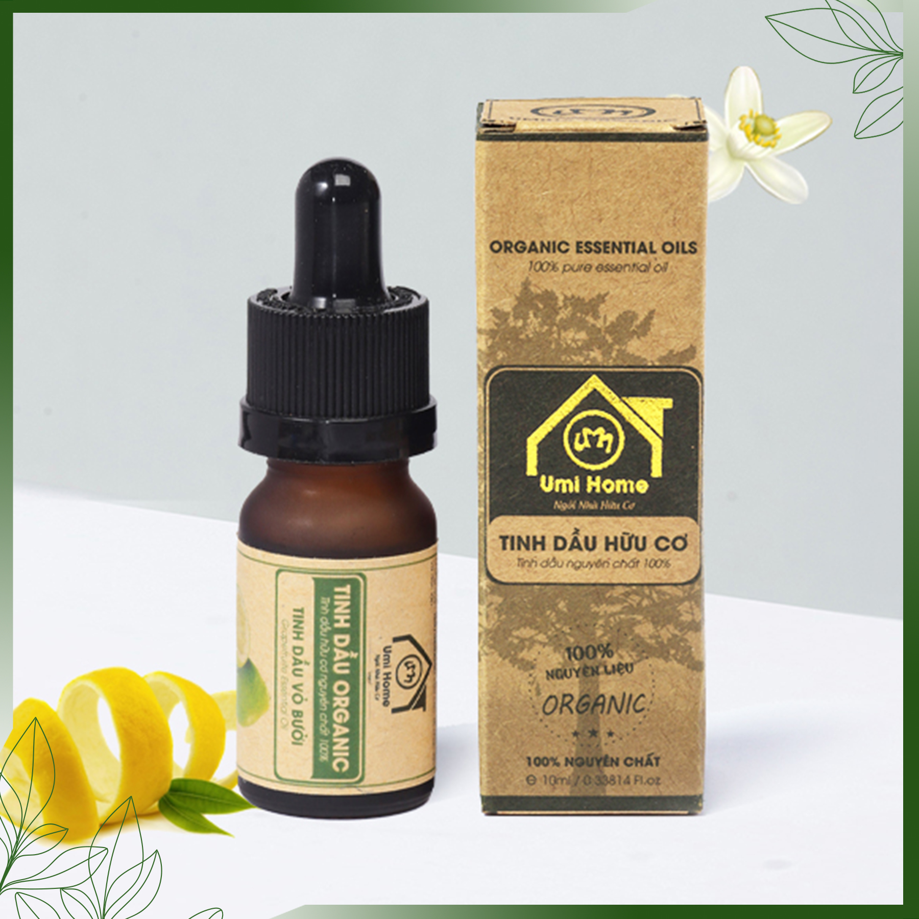 Tinh Dầu Vỏ Bưởi Nguyên Chất (10ml) UMIHOME - Grapefruit peel oil