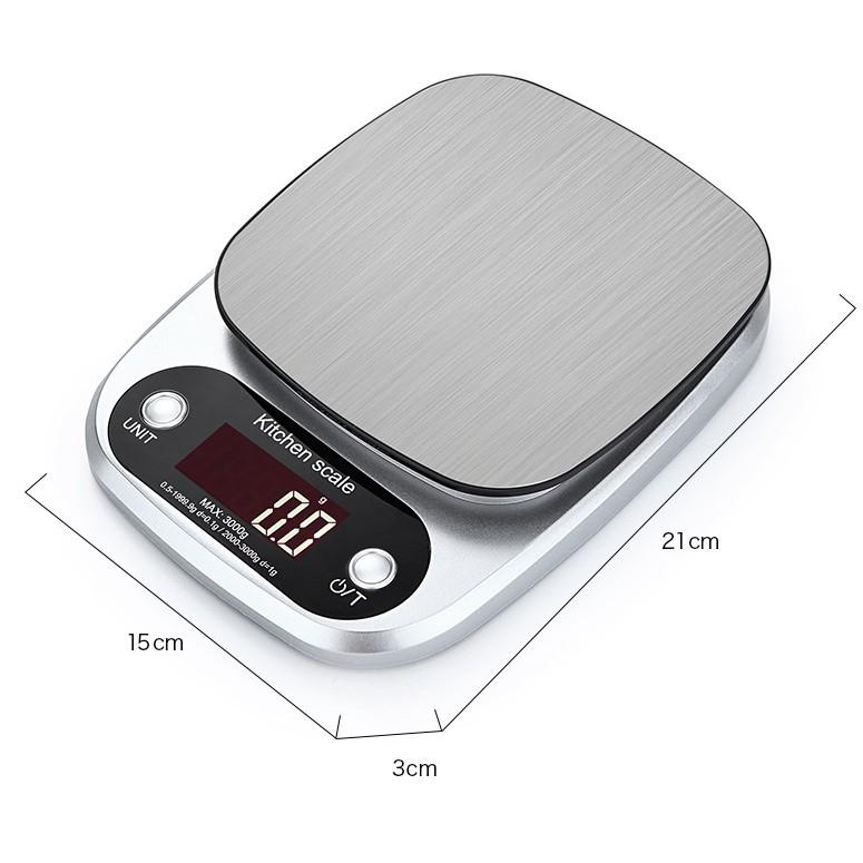 Cân nhà bếp Kitchen Scale 0.01g max 3kg mặt cân inox chính xác