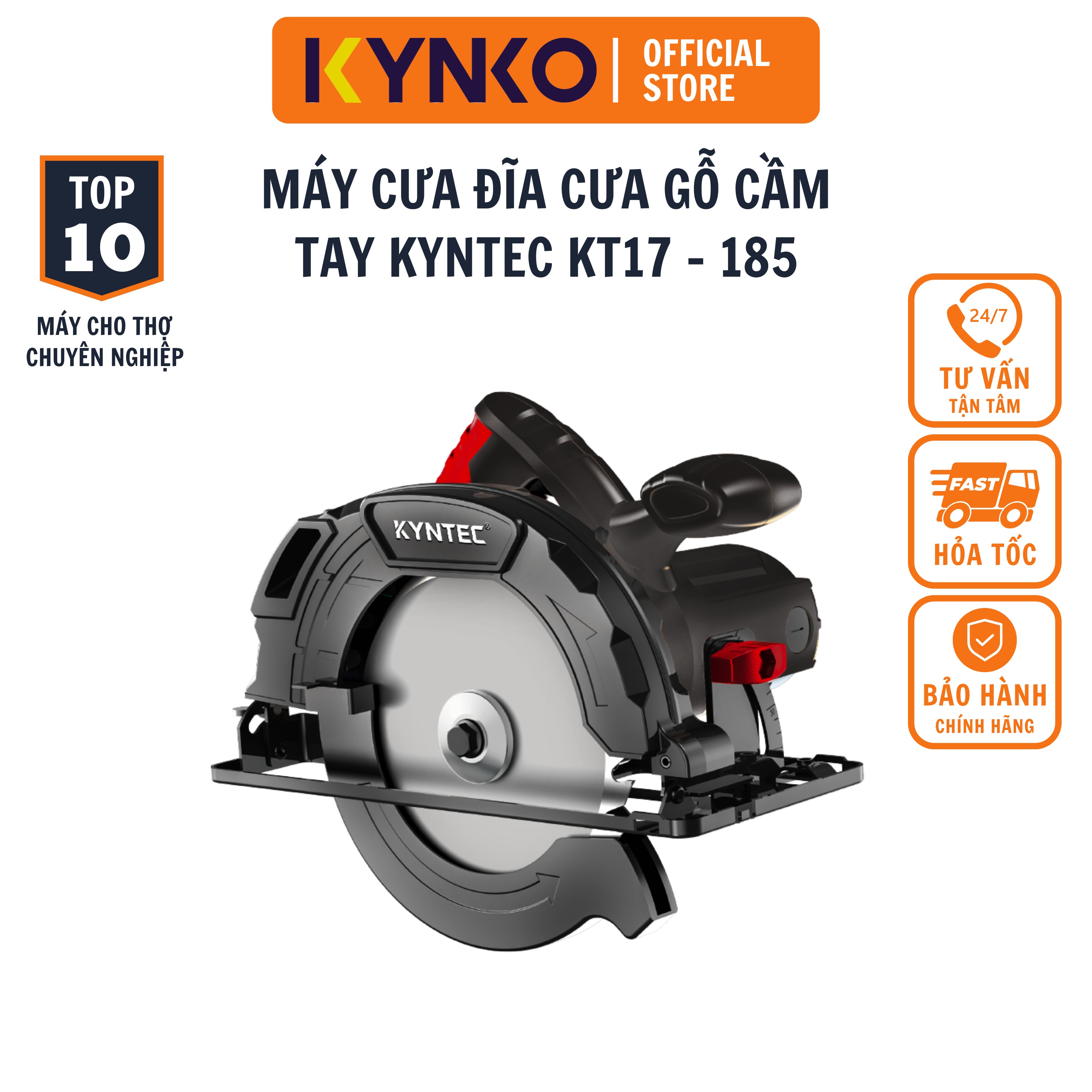Máy cưa đĩa cưa gỗ cầm tay Kynko Kyntec KT17 - 185 chính hãng
