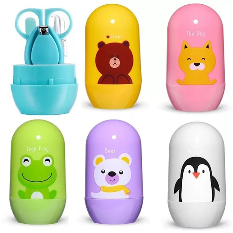 Bấm Móng Tay Trẻ Em, Bộ Dụng Cụ Bấm Móng Cho Bé 4 Chi Tiết, Cắt Móng Tay Tiện Dụng Có Hộp Đựng