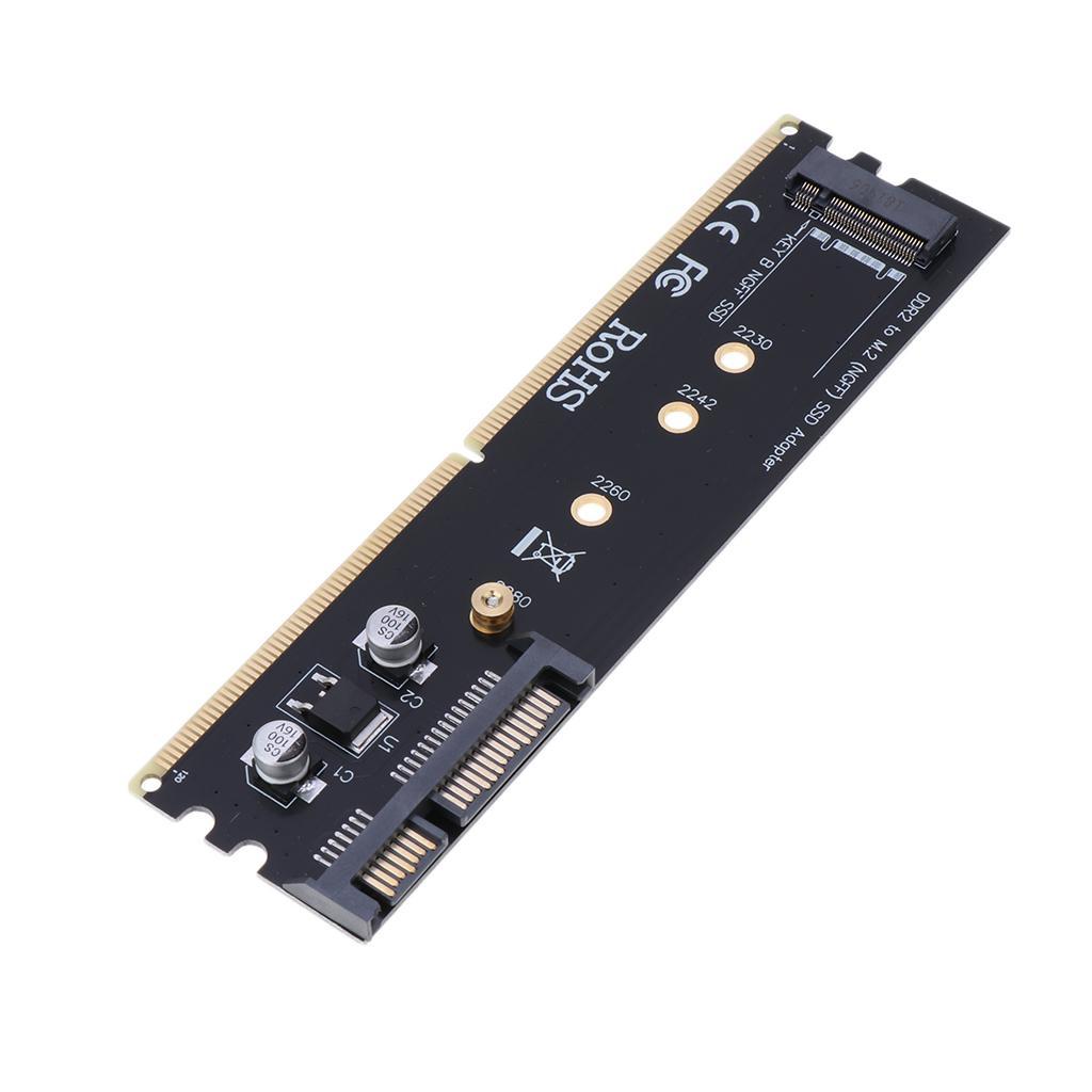 DDR2 Memory Card Slot SATA to M.2 NGFF SSD B-Key Adapter Board