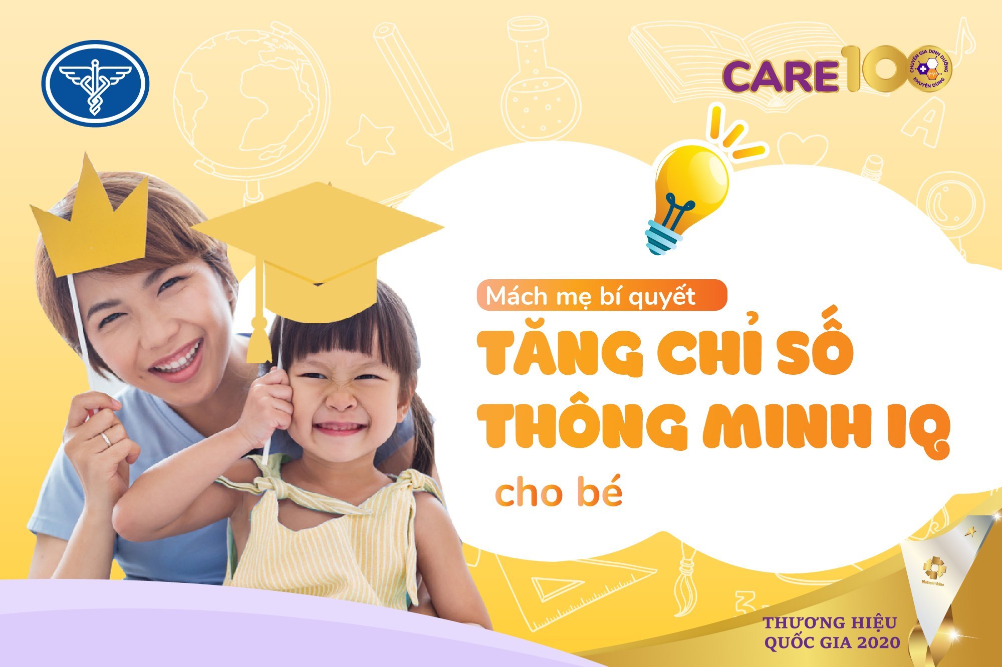 Sữa bột tốt cho bé Care 100 GOLD dành cho trẻ thấp còi, biếng ăn