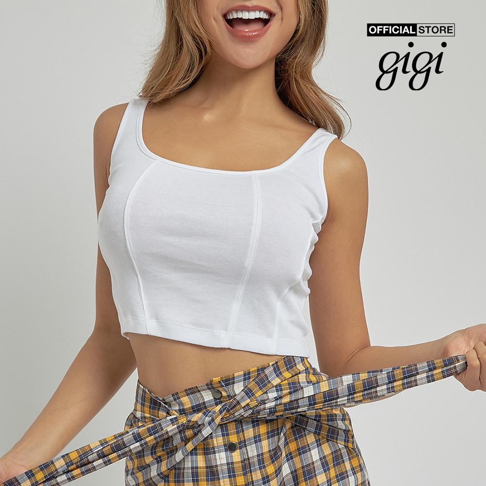 GIGI - Chân váy midi thắt nơ phối nút cài thời trang G3302S212521