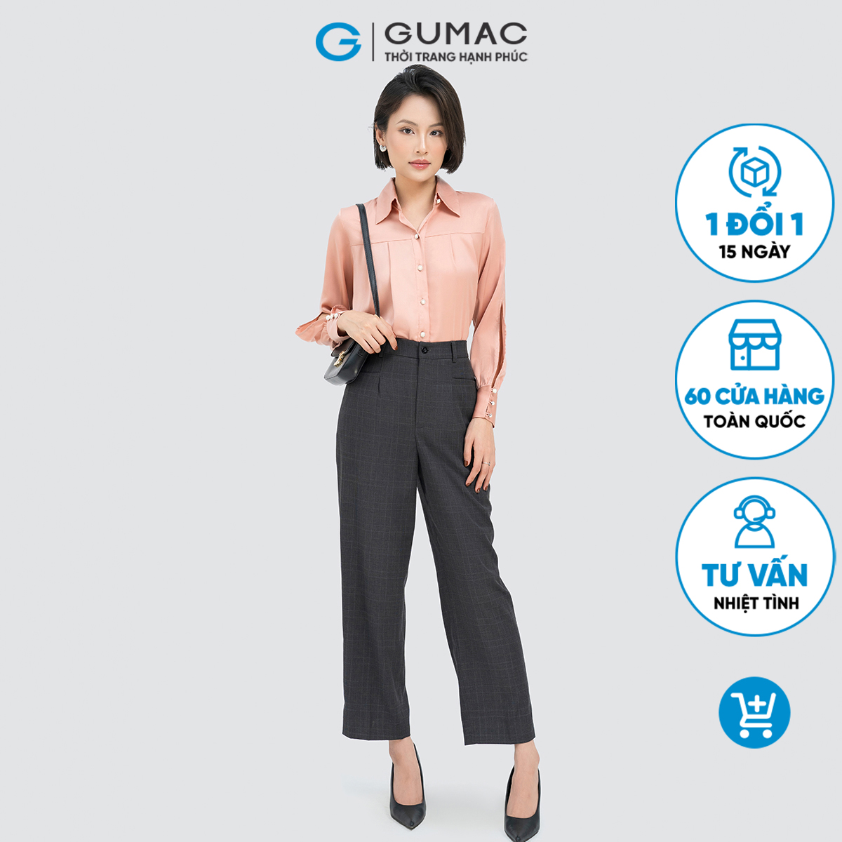 Quần ống đứng túi kiểu GUMAC QD04015