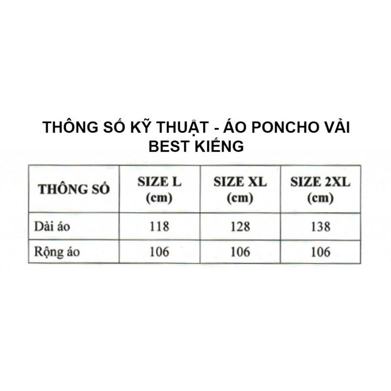 Áo mưa Rando Poncho vải BEST kiếng cao cấp, không co giãn