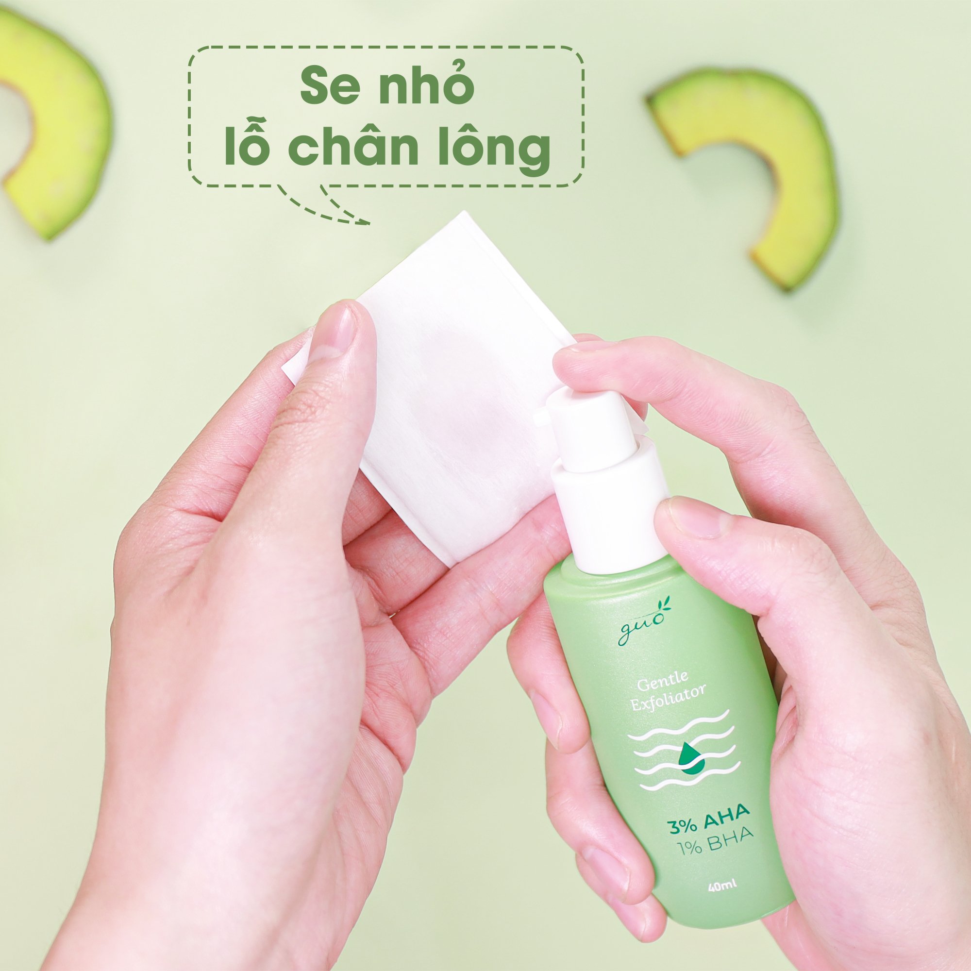 [0% Cồn, 0% mùi-Nhẹ dịu cho mẹ bầu] - Tẩy Tế Bào Chết An Toàn Cho Mẹ Bầu Gentle Exfoliator AHA & BHA GUO 40ml