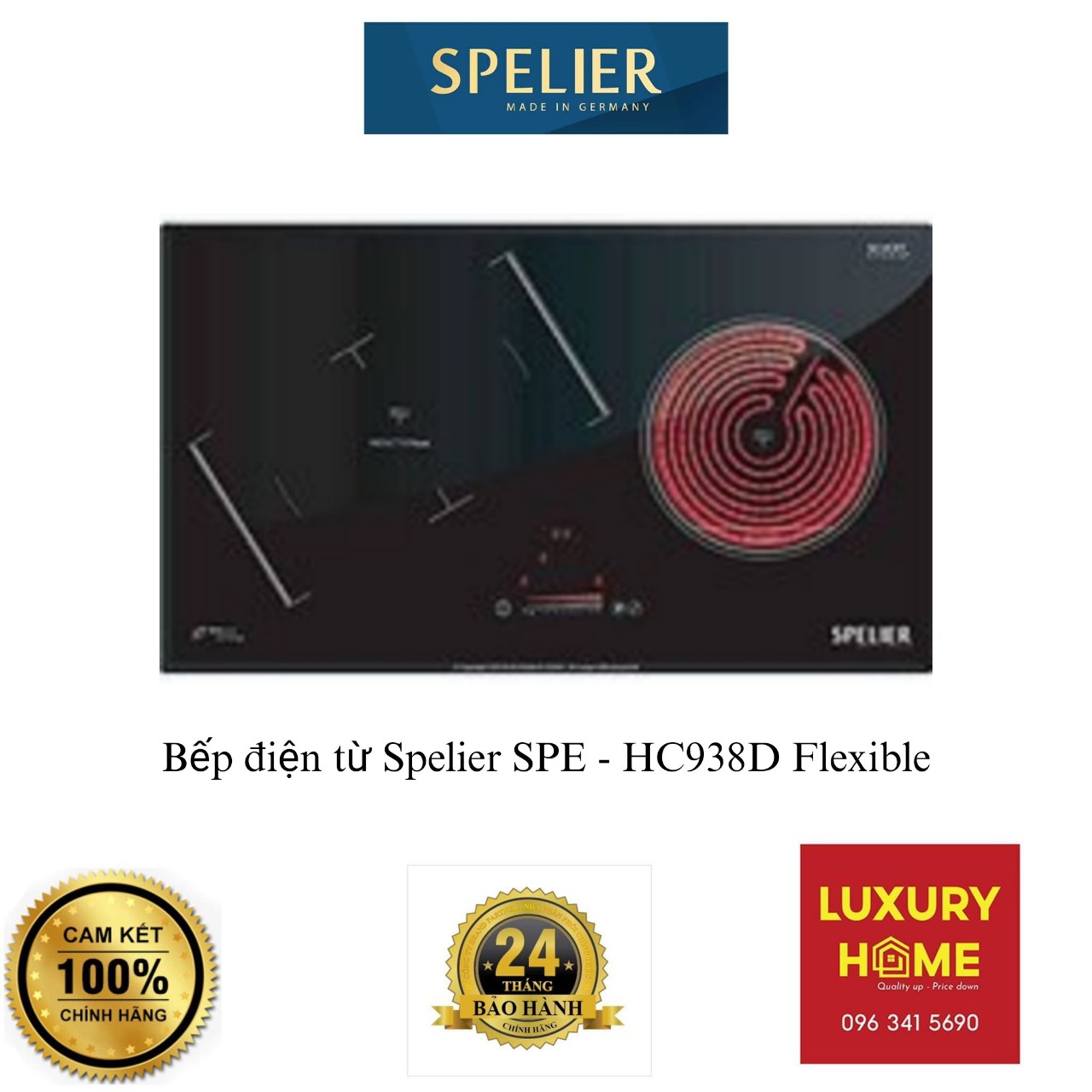 Bếp điện từ Spelier SPE - HC938D Flexible- Hàng Chính Hãng