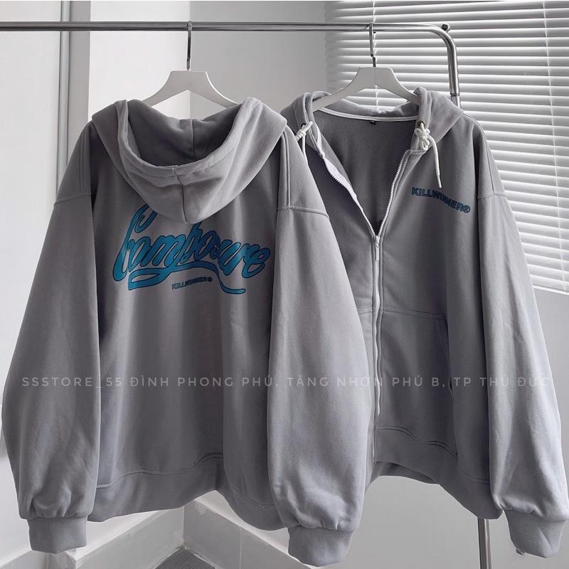 Áo khoác hoodie zip KILL có nón vải nỉ cotton lót bông nhiều màu form rộng unisex nam nữ - SSSTore