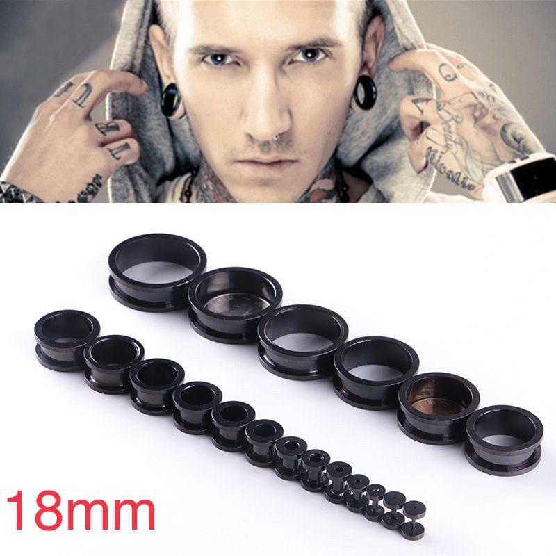 Khuyên tai 18mm mầu đen