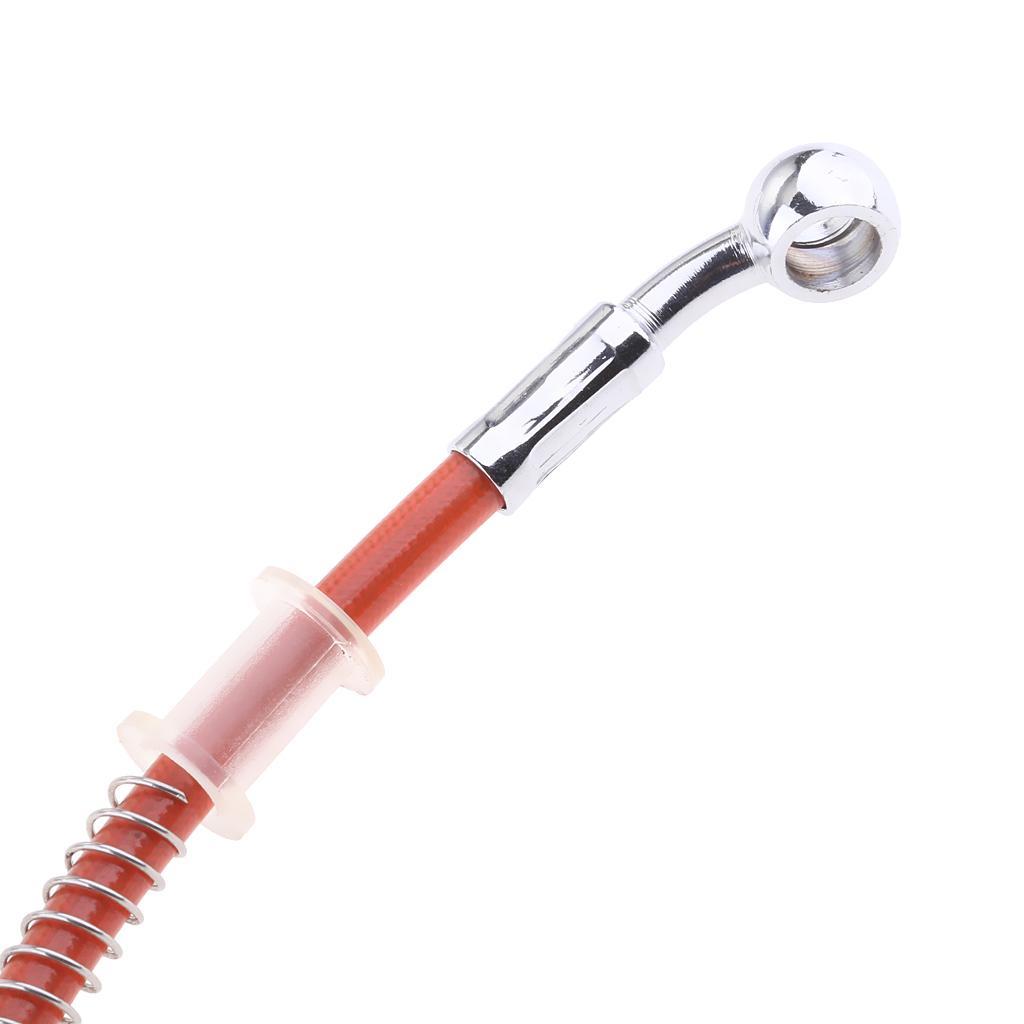 2pcs Motorcycle Flexible Brake Oil Hose Pipe Line Stainless Steel 1000mm