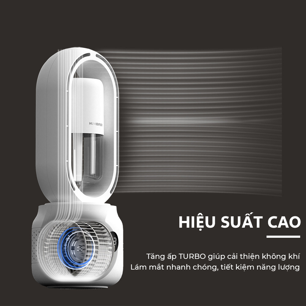 Quạt không cánh phun sương kết hợp đèn ngủ 3 in 1- K1578