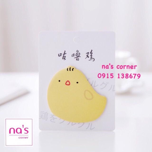 Giấy note ghi chú hình gà vàng cute