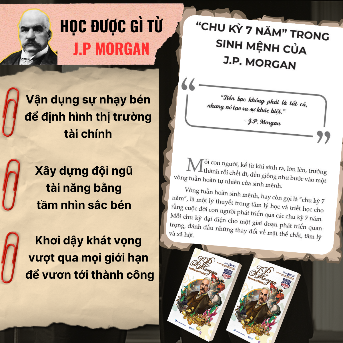 Combo 2 Cuốn Sách Đại tư bản Mỹ Andrew Carnegie Vua thép và Morgan Napoleon của phố Wall