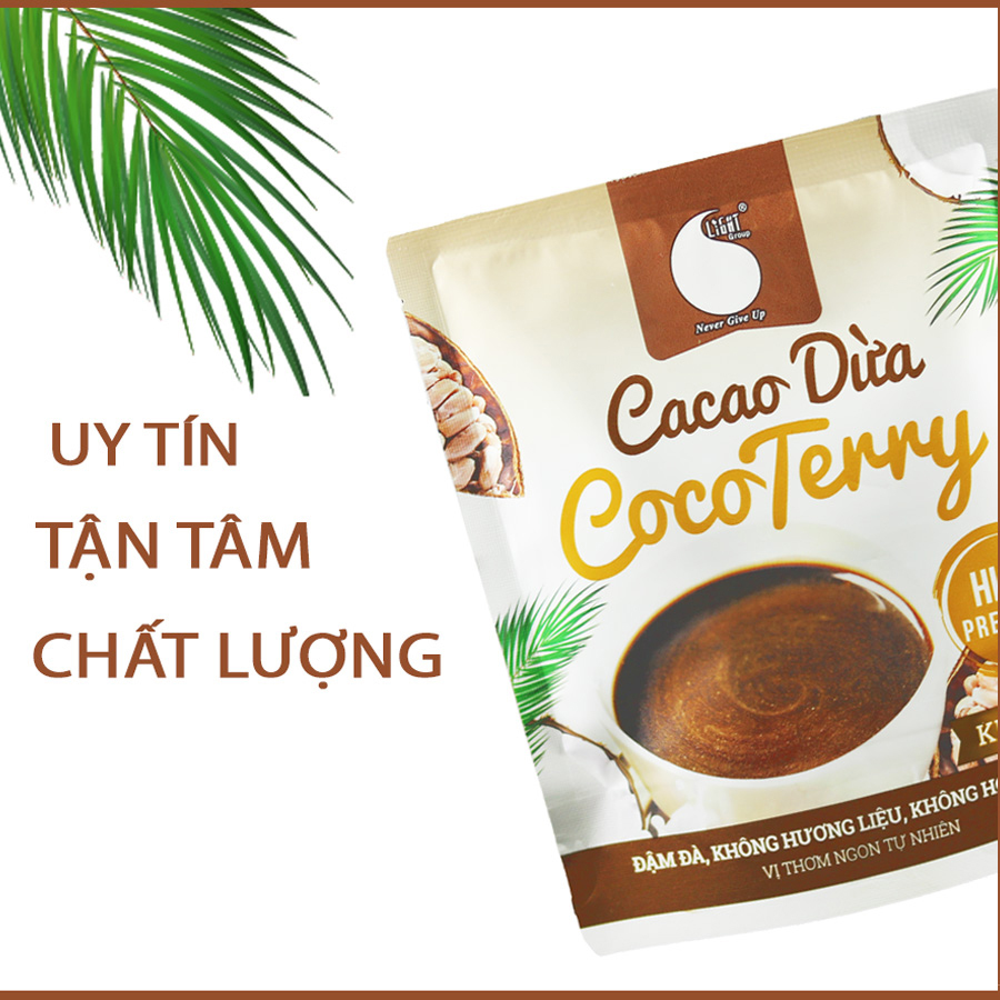 Bột Cacao Sữa Dừa đậm đà , thơm ngon , đậm vị cacao , béo vị dừa , đặc biệt không hương liệu , an toàn cho sức khỏe , gói 50G tiện lợi