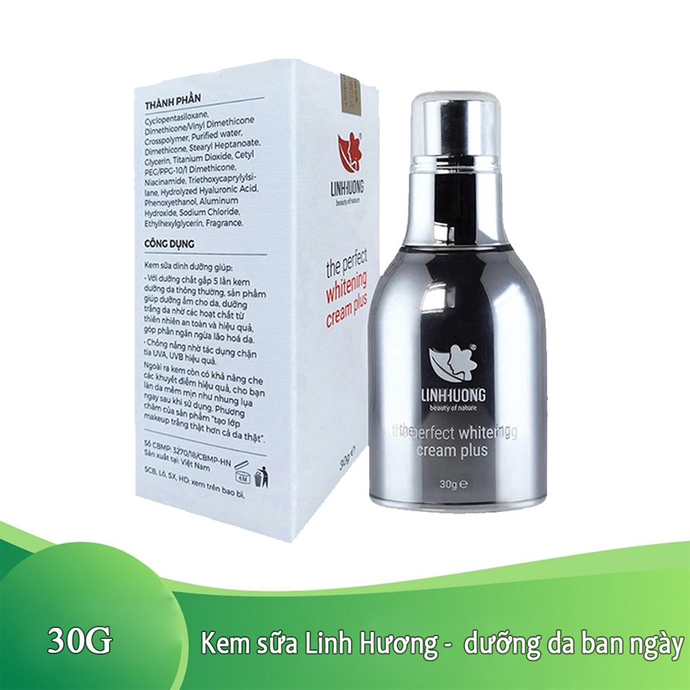 THE PERFECT WHITENING CREAM PLUS - Kem sữa dưỡng Linh Hương Beauty Of Nature   dưỡng và ngăn ngừa lão hoa cho làn da  30ML