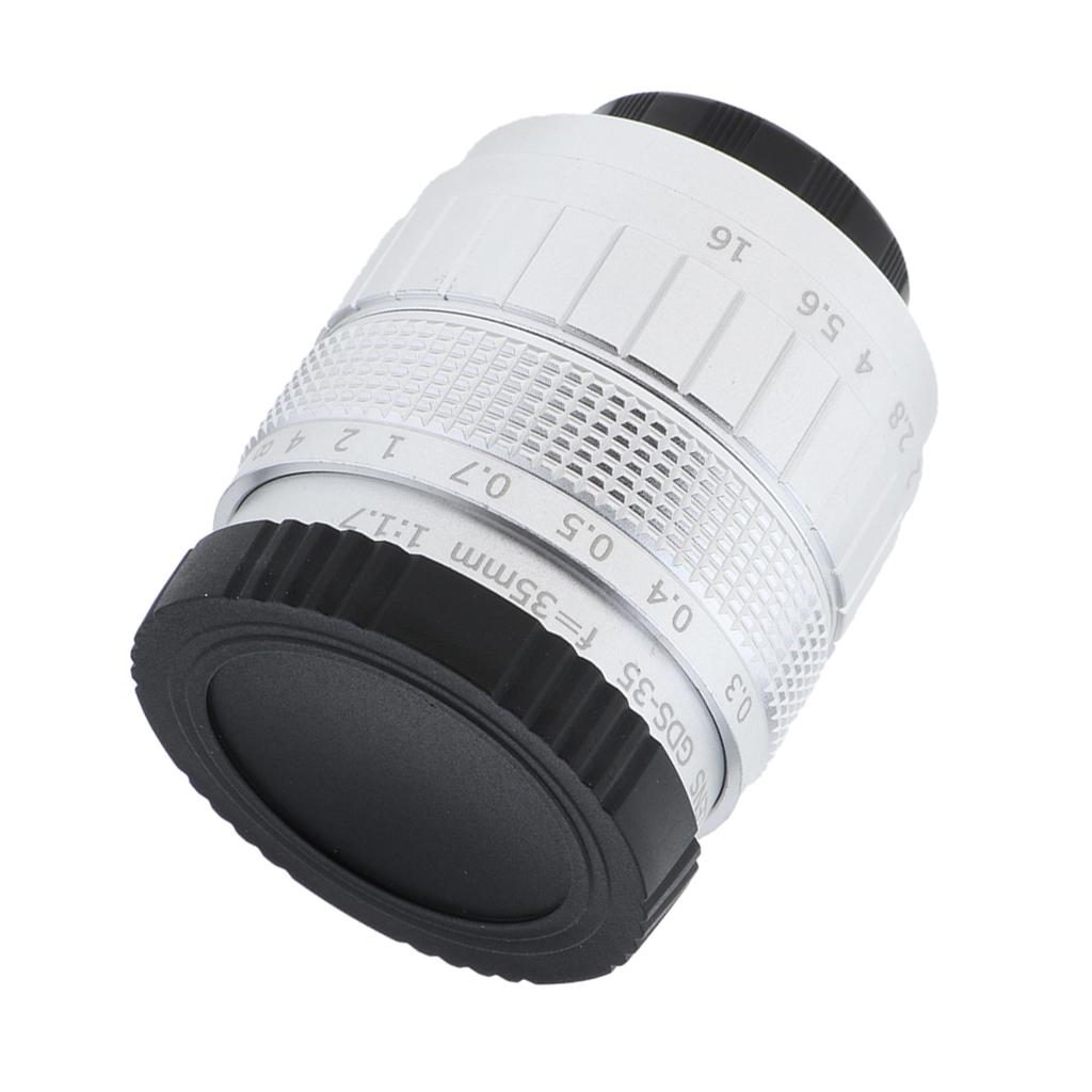 35mm f/1.7 C Mount TV Lens for Mirrorless Camera, Manual Focusing Fixed