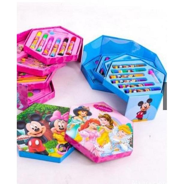 Hộp Bút Chì Màu 4 Tầng Xoay Có 46 Chi Tiết