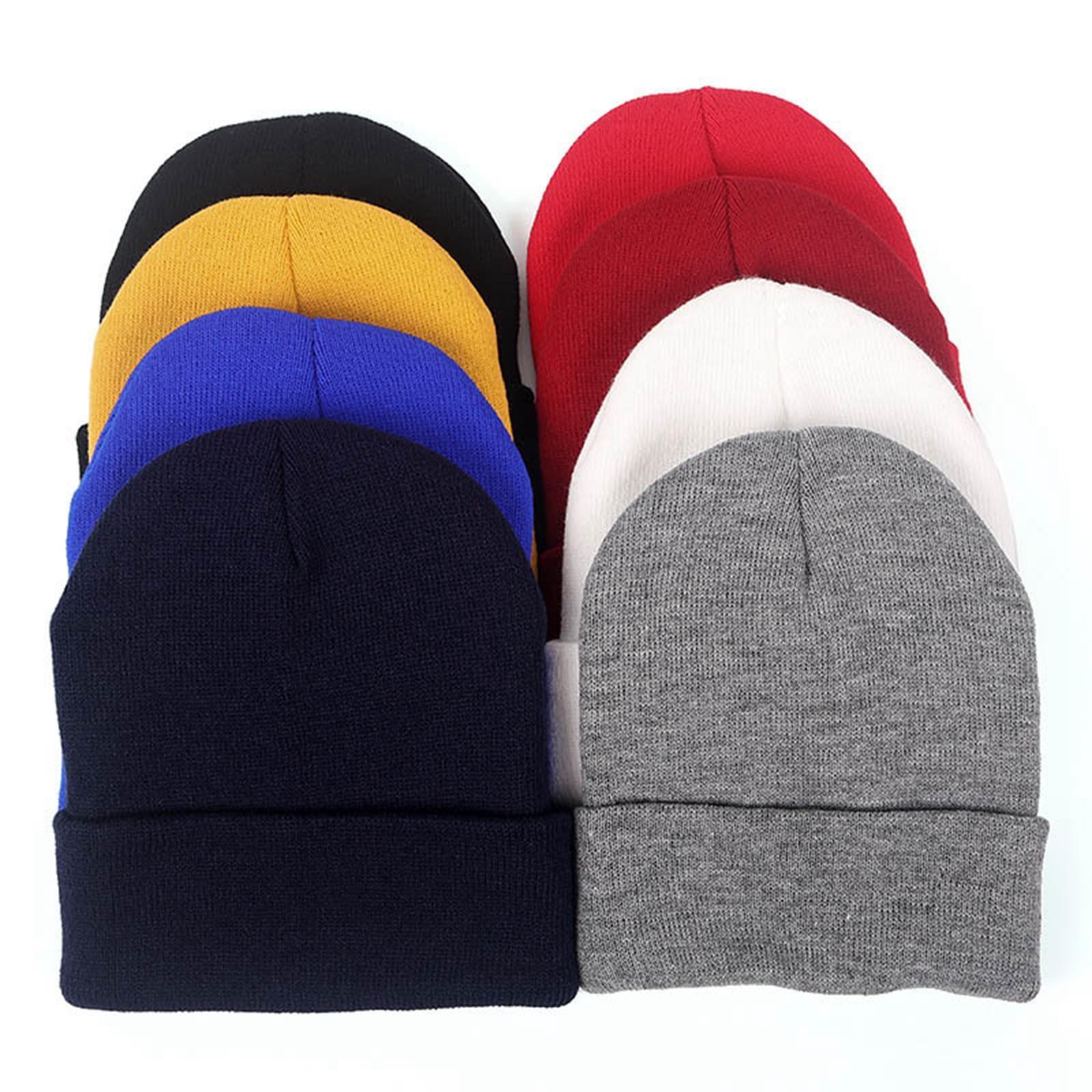Knitted Hat Knit Beanie Unisex Warm Hat Headgear Soft for Outdoor Camping Cycling